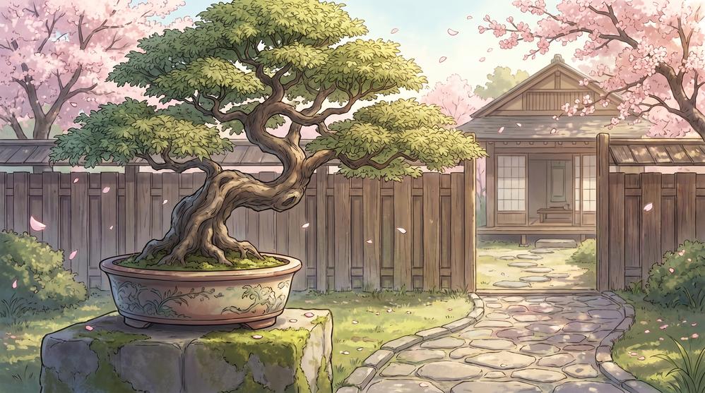 媚黑盆景植物视频制作